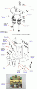 Diagram Diagram and Parts List for HMD-400-CE  Hamilton Beach Drink Mixer